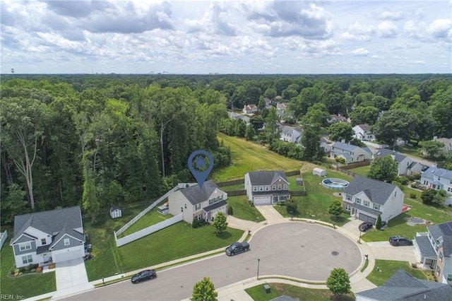 304 Michael Selby Dr, Hampton, VA 23666 - aerial view of residential area with a forest
