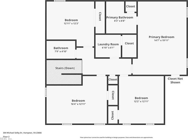 304 Michael Selby Dr, Hampton, VA 23666 - home floor plan