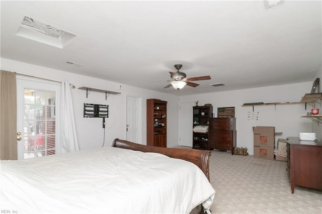 101 Stadium Dr, Chesapeake, VA 23322 - bedroom with light colored carpet and ceiling fan