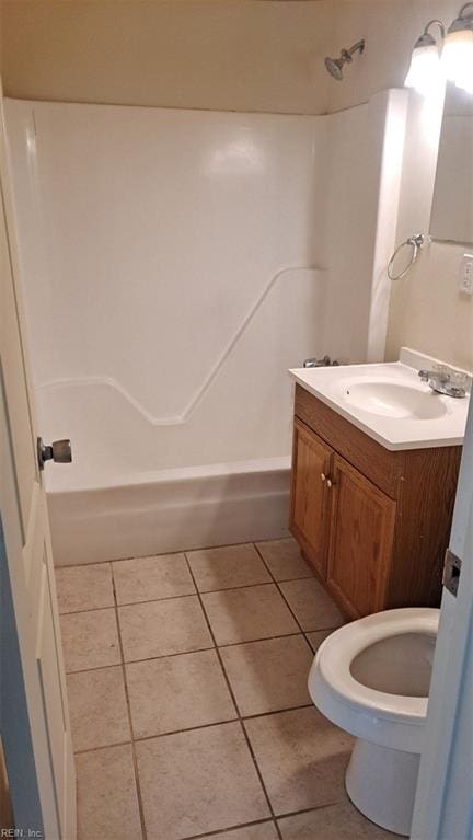 154 Jenness Ln Unit F, Newport News, VA 23602 - bathroom featuring vanity, shower / washtub combination, and tile patterned flooring