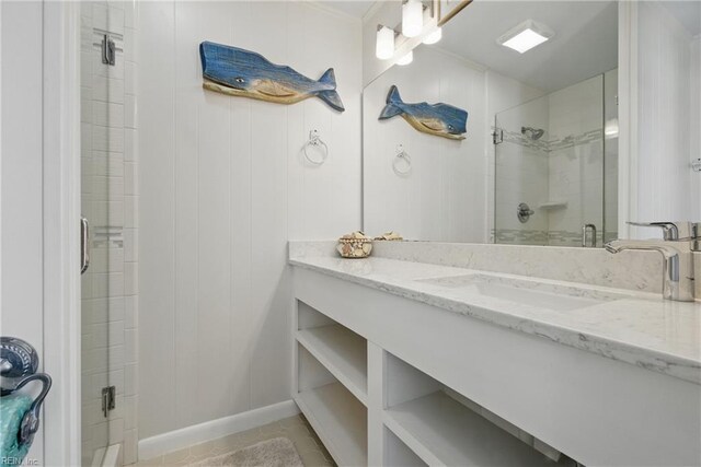 3616 Sandfiddler Rd, Virginia Beach, VA 23456 - full bathroom featuring a shower stall, vanity, and tile patterned floors