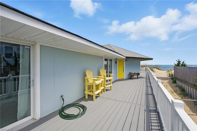 3616 Sandfiddler Rd, Virginia Beach, VA 23456 - deck featuring view of water and beach