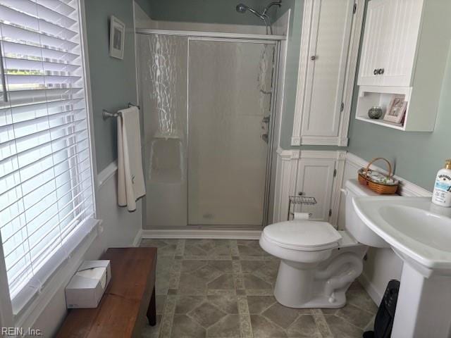 31154 Cardinal Ave, Franklin, VA 23851 - bathroom featuring a stall shower and toilet