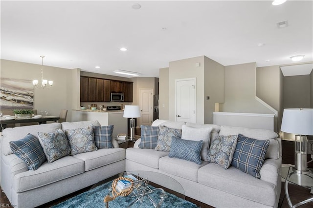 613 Freeman Dr, Hampton, VA 23666 - living room featuring recessed lighting