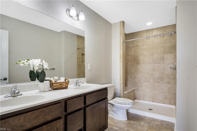 613 Freeman Dr, Hampton, VA 23666 - full bath with toilet, tiled shower, and double vanity