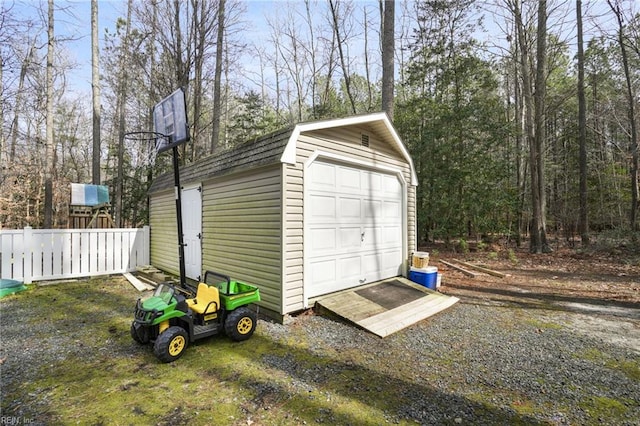 28111 Harbor Rd, Melfa, VA 23410 - detached garage with fence