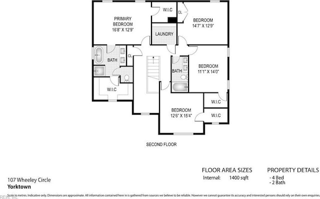 107 Wheeley Cir, Yorktown, VA 23693 - property floor plan