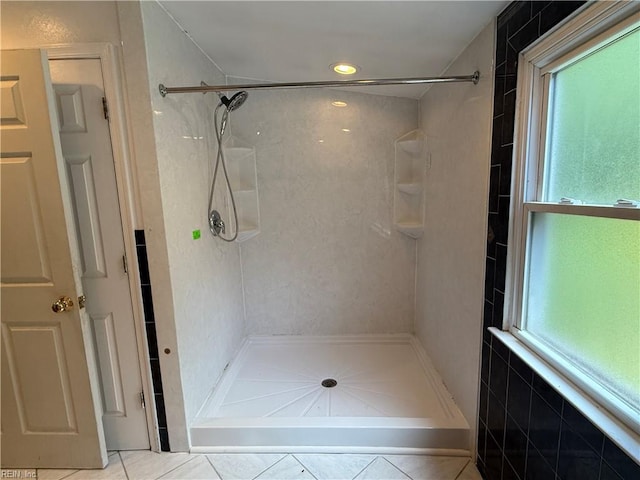 1224 Old Clubhouse Rd, Virginia Beach, VA 23453 - full bath featuring a stall shower, tile patterned floors, and recessed lighting