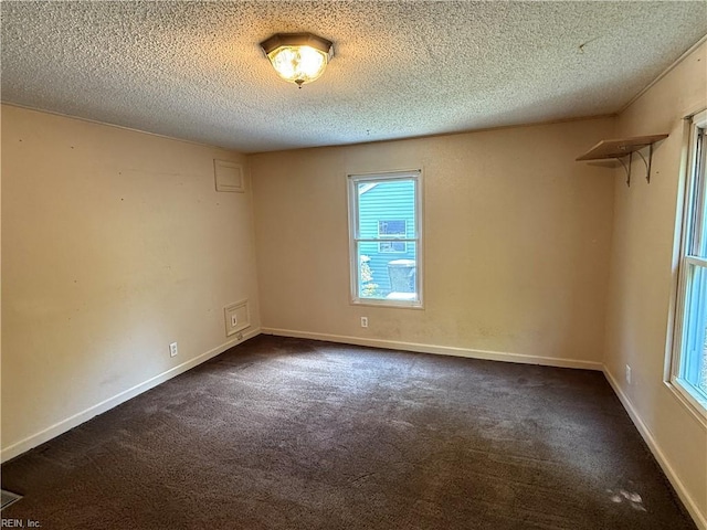 1224 Old Clubhouse Rd, Virginia Beach, VA 23453 - unfurnished room featuring dark carpet, a textured ceiling, and baseboards