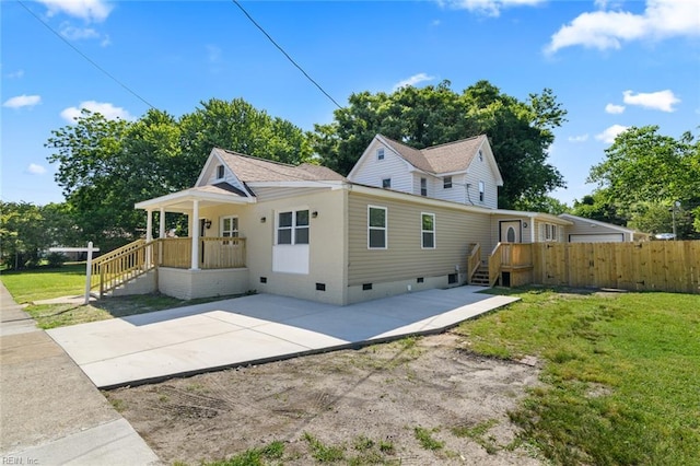 1250 27th St, Newport News, VA 23607 - rear view of house with crawl space