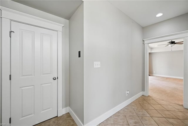 9628 7th Bay St Unit A, Norfolk, VA 23518 - hall with baseboards, light tile patterned flooring, and recessed lighting