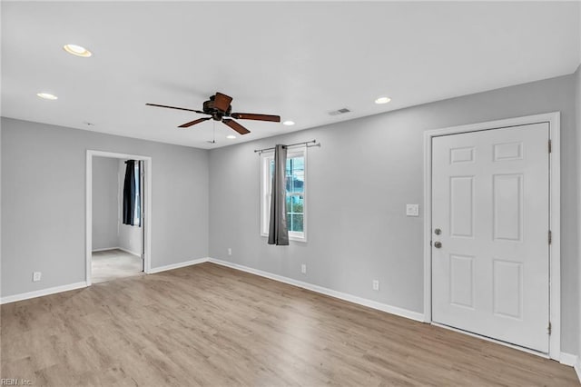 2728 Sewells Point Rd, Norfolk, VA 23513 - spare room with a ceiling fan, recessed lighting, wood finished floors, and baseboards