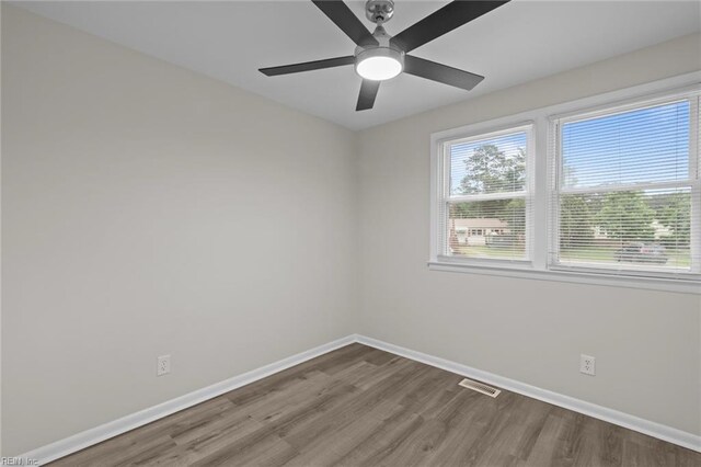 1 Kilbride Ct, Chesapeake, VA 23325 - unfurnished room with baseboards, wood finished floors, and a ceiling fan
