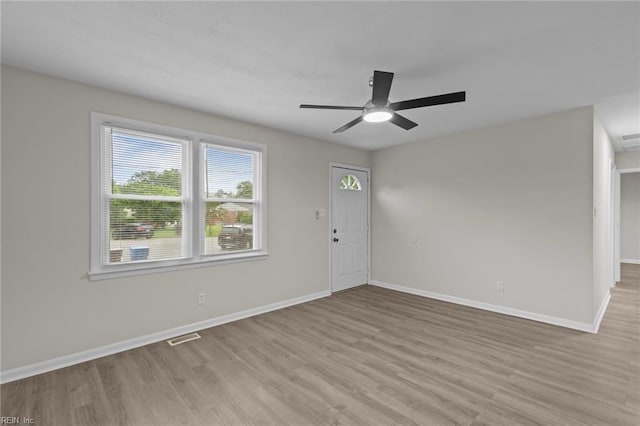 1 Kilbride Ct, Chesapeake, VA 23325 - entryway featuring light wood-style floors, baseboards, and ceiling fan