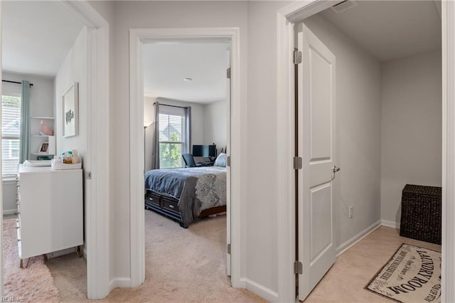 705 Mapleleaf Ln, Virginia Beach, VA 23462 - hallway featuring baseboards and light colored carpet