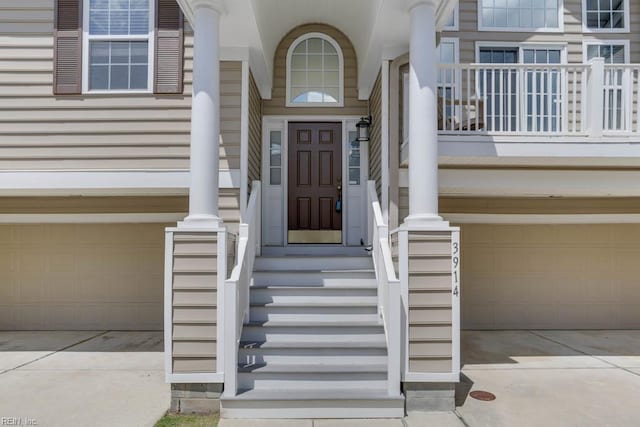 3914 Van Ness Dr, Virginia Beach, VA 23462 - property entrance featuring a garage and concrete driveway