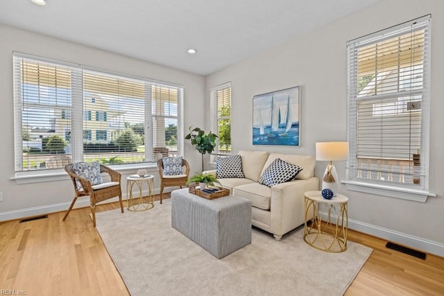 2512 E Ocean View Ave Unit A, Norfolk, VA 23518 - living room with baseboards, wood finished floors, and recessed lighting