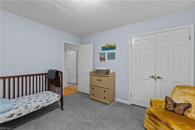 6110 Lyndhurst Ave, Norfolk, VA 23502 - bedroom with carpet floors, a closet, and baseboards
