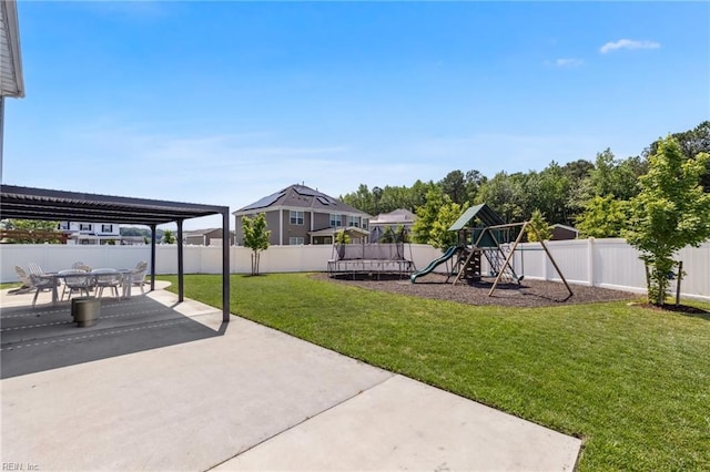 1328 Andreas Ln, Chesapeake, VA 23322 - view of yard with a patio area and a playground