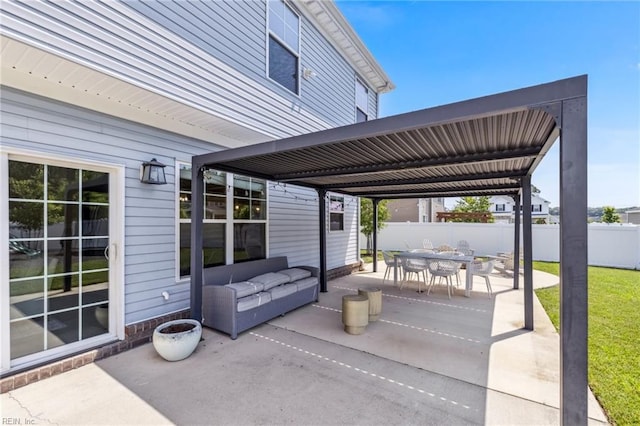 1328 Andreas Ln, Chesapeake, VA 23322 - view of patio featuring outdoor dining space and outdoor lounge area