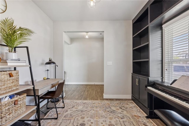 1328 Andreas Ln, Chesapeake, VA 23322 - home office featuring light wood-style flooring and baseboards