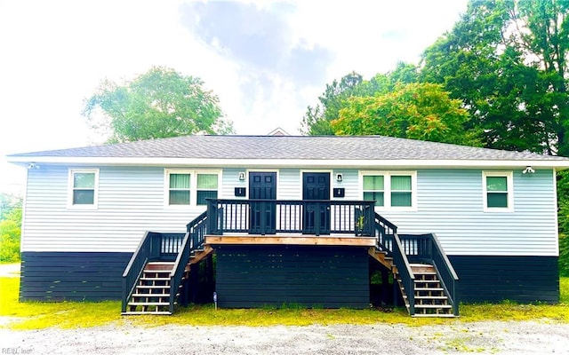 1628 Bourbon Ave, Norfolk, VA 23509 - back of property with stairs and a wooden deck