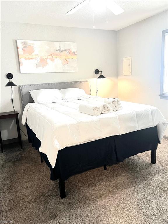 1628 Bourbon Ave, Norfolk, VA 23509 - bedroom featuring carpet and ceiling fan
