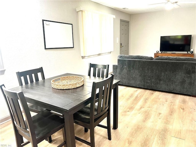 1628 Bourbon Ave, Norfolk, VA 23509 - dining space with light wood-style floors and ceiling fan