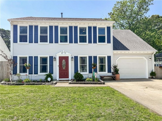 1907 Eastborne Dr, Virginia Beach, VA 23454 - colonial inspired home with an attached garage, concrete driveway, and roof with shingles