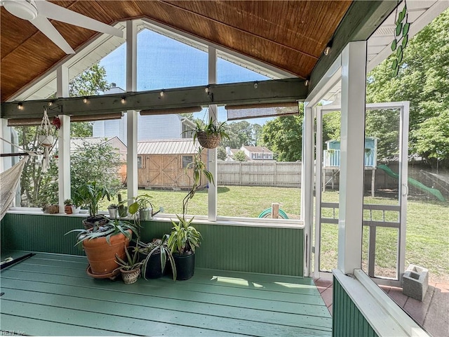 1907 Eastborne Dr, Virginia Beach, VA 23454 - sunroom / solarium with vaulted ceiling and ceiling fan