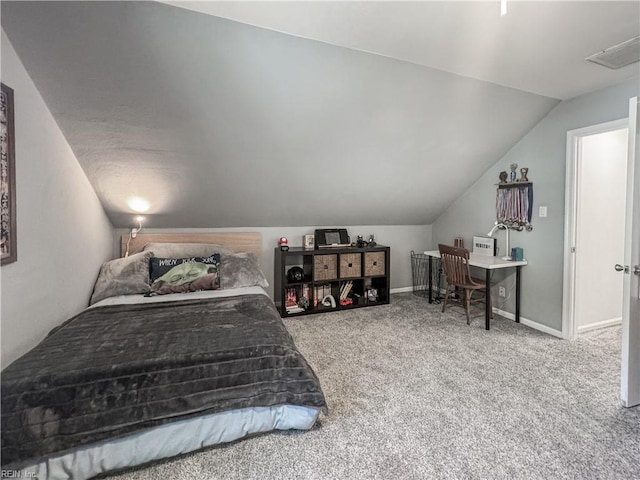 1907 Eastborne Dr, Virginia Beach, VA 23454 - bedroom with lofted ceiling, carpet flooring, and baseboards