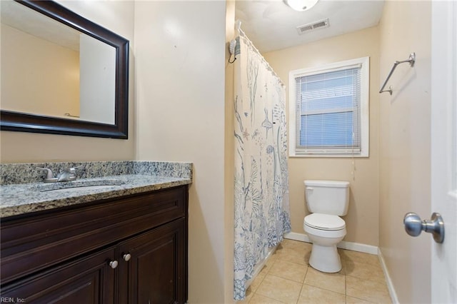 2212 Wildwood Rd, Chesapeake, VA 23323 - bathroom featuring toilet, tile patterned flooring, vanity, and baseboards