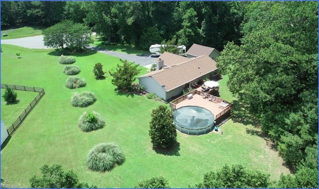 view from above of property