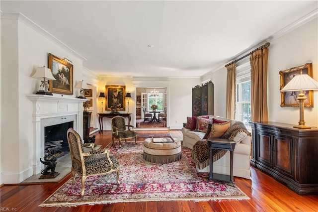 7320 Shirland Ave, Norfolk, VA 23505 - living area with healthy amount of natural light, ornamental molding, and wood finished floors