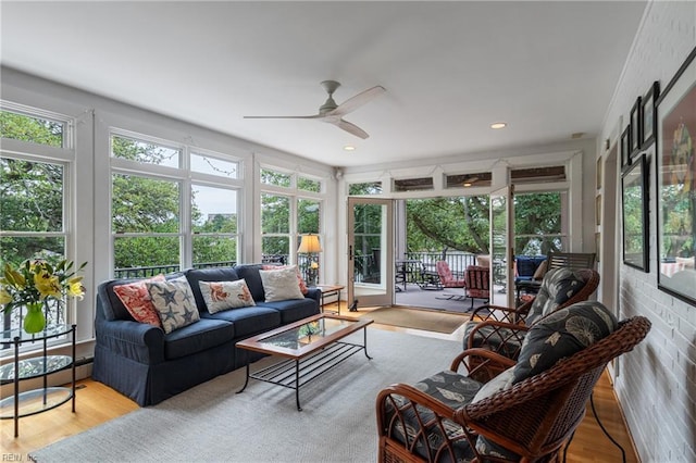 7320 Shirland Ave, Norfolk, VA 23505 - sunroom / solarium featuring plenty of natural light, wood finished floors, and recessed lighting