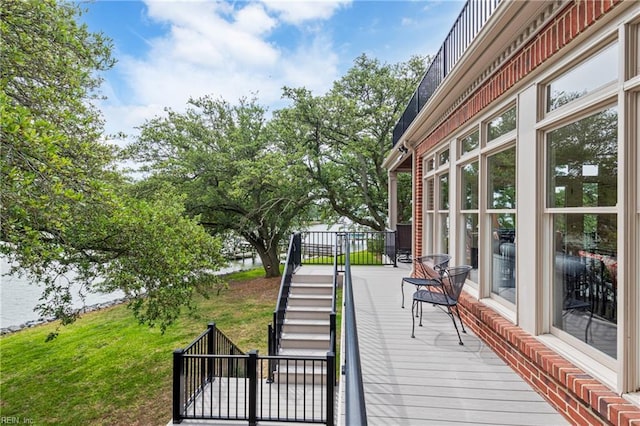 7320 Shirland Ave, Norfolk, VA 23505 - deck featuring stairway and a yard