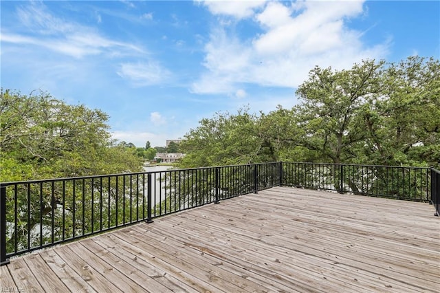 7320 Shirland Ave, Norfolk, VA 23505 - wooden deck featuring view of wooded area