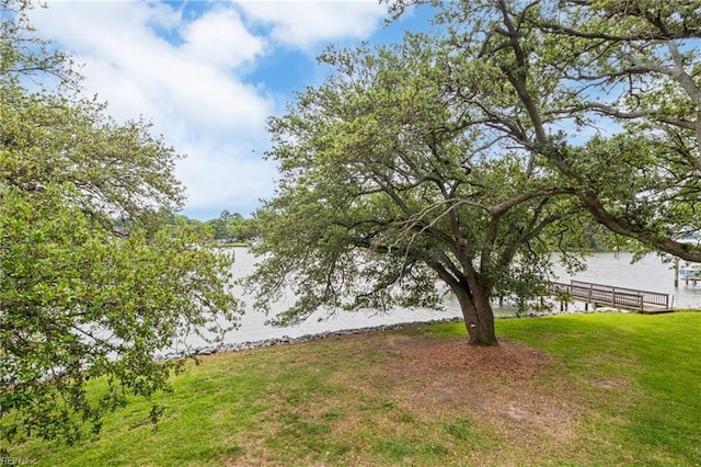 7320 Shirland Ave, Norfolk, VA 23505 - view of grassy yard featuring a dock