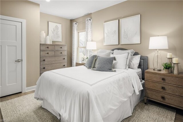 1129 Egret Ln, Suffolk, VA 23434 - bedroom with wood finished floors and baseboards
