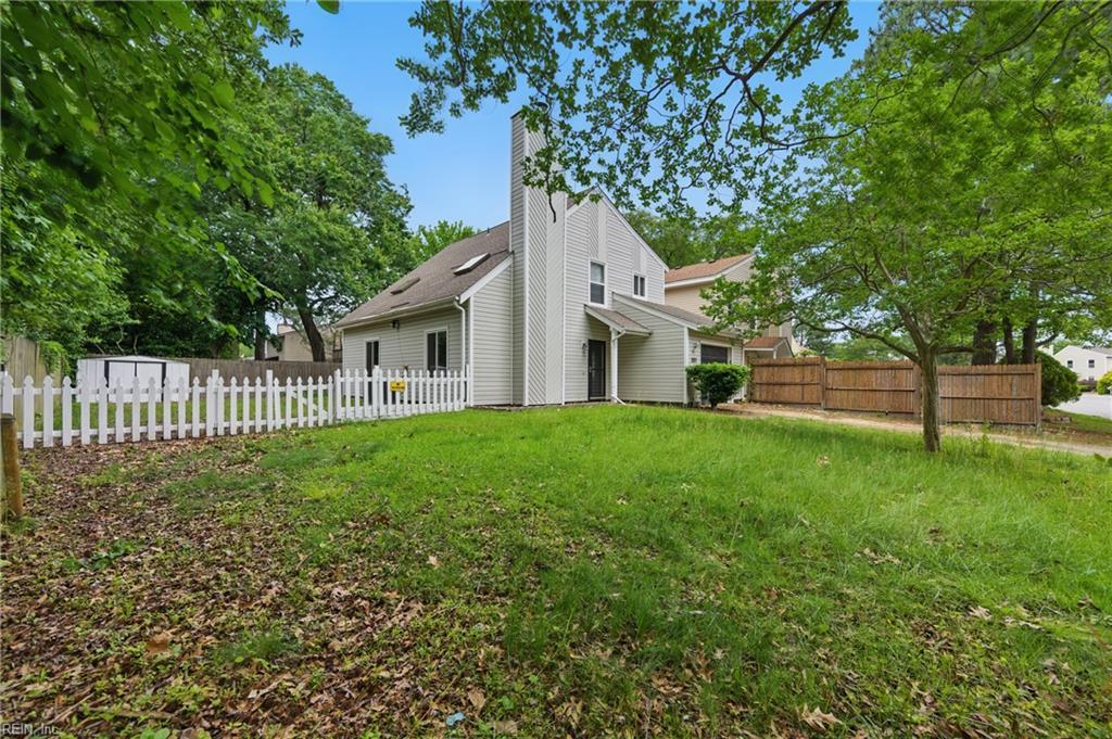 1815 Rich Ct, Virginia Beach, VA 23464 - rear view of property featuring a chimney