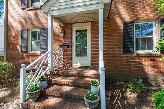 9913 River Rd, Newport News, VA 23601 - entrance to property featuring crawl space and brick siding
