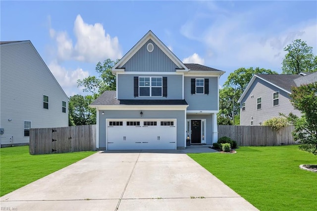 208 Mayberry Ct, Newport News, VA 23601 - view of front of house with board and batten siding, driveway, and a garage