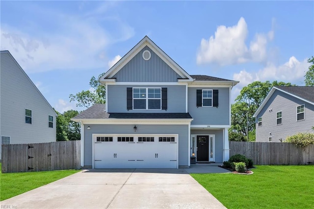 208 Mayberry Ct, Newport News, VA 23601 - view of front facade featuring concrete driveway, board and batten siding, and a garage