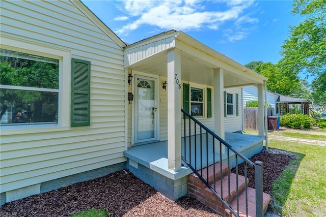 708 Harway Ave, Chesapeake, VA 23325 - entrance to property featuring covered porch