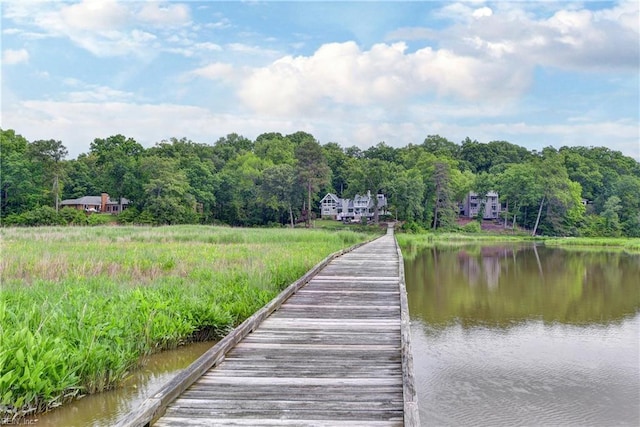 103 Acacia Ct, Williamsburg, VA 23185 - dock area with a water view and a forest view