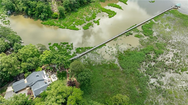 103 Acacia Ct, Williamsburg, VA 23185 - aerial view of a large body of water and a tree filled landscape