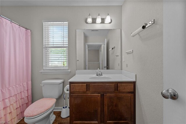 3001 Ravine Gap Dr, Suffolk, VA 23434 - full bath with toilet, vanity, and a shower with shower curtain