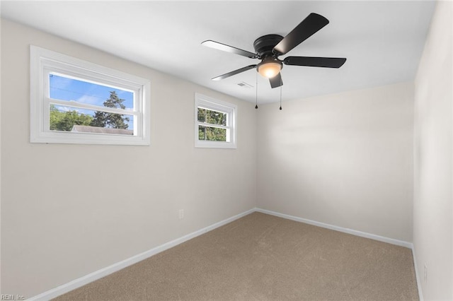 103 E Weaver Rd, Hampton, VA 23666 - unfurnished room with carpet, baseboards, and ceiling fan