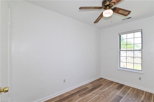 443 Peregrine St, Virginia Beach, VA 23462 - spare room featuring wood finished floors, ceiling fan, and baseboards