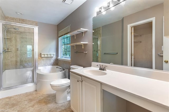 1209 Willow Creek Ct, Chesapeake, VA 23321 - full bathroom featuring a stall shower, a bath, and vanity